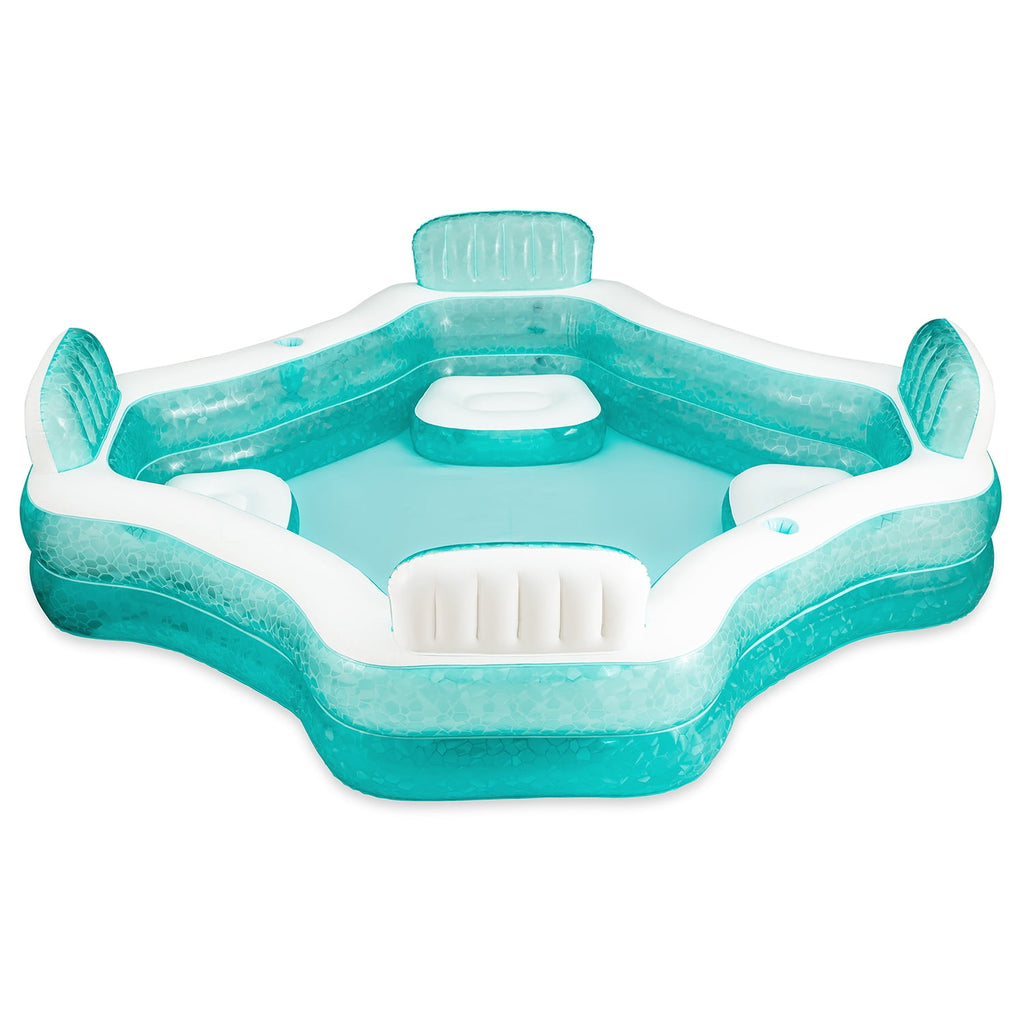 Funsicle 8.7ft Summer Escape Pool, Inflatable Family Swimming Pool, Lagoon Blue, Rectangular, Age 6 & up