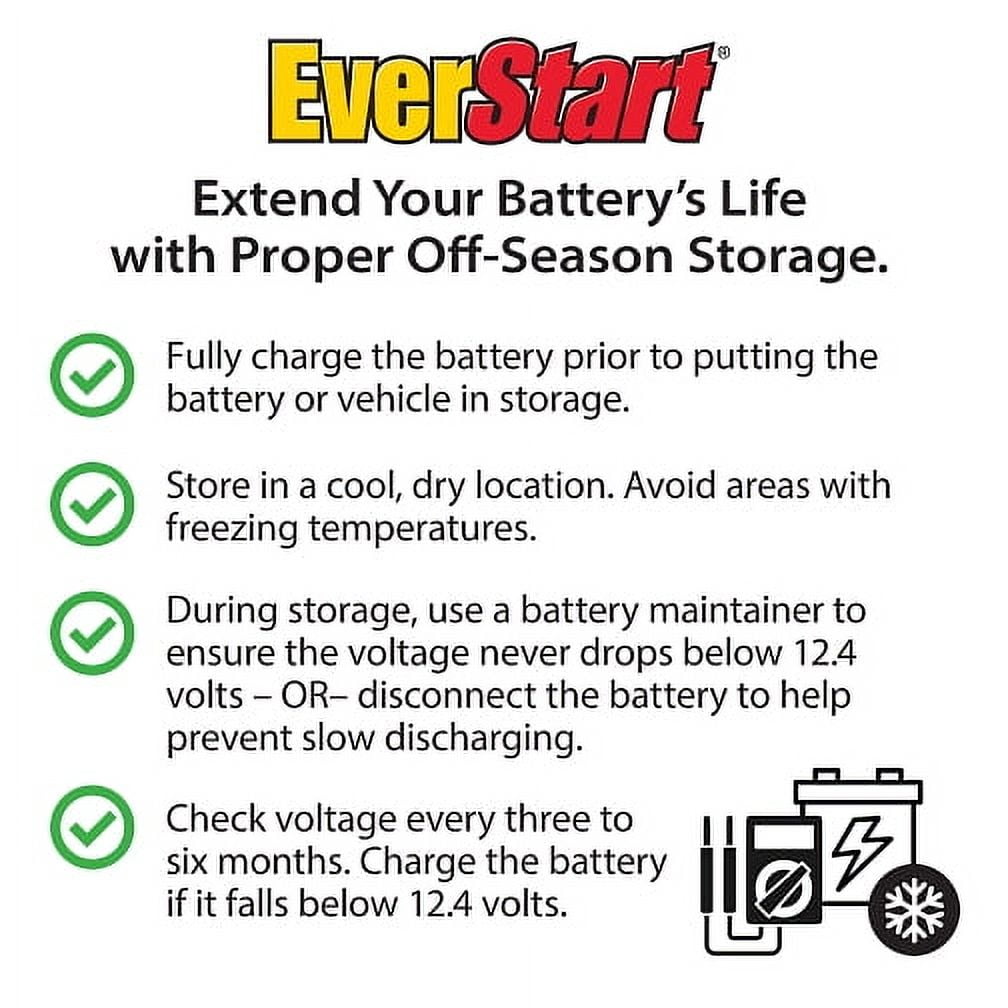 EverStart Platinum BOXED AGM Power Sport Battery, Group Size TX20L 12 Volt, 310 CCA